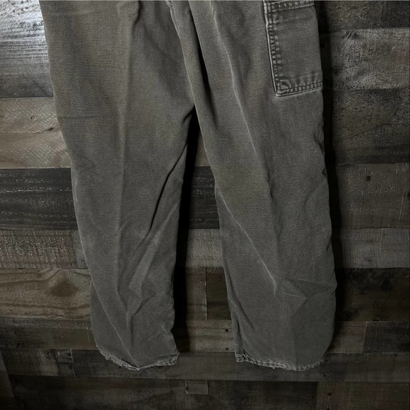 SOLD VTG Carhartt Flannel Lined USA Pants 34X32 - Picture 6 of 7